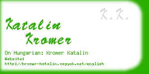 katalin kromer business card